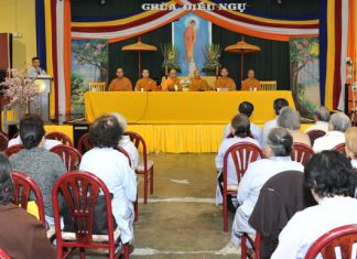 Lá thư Điều Ngự Quan cảnh Lễ bế mạc khóa tu Địa Tạng tại chùa Điều Ngự