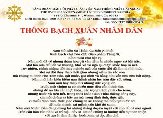 THÔNG BẠCH TẾT NHÂM DẦN