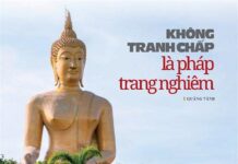 Không Tranh Chấp Là Pháp Trang Nghiêm