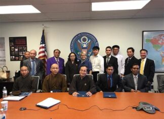 Phái đoàn Tăng Đoàn GHPGVNTN Hải Ngoại vận động cho Tự do tôn giáo và nhân quyền tại Washington DC