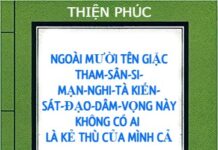 Ngoài Mười Tên Giặc Tham-sân-si-mạn- Nghi-tà Kiến-sát-ðạo-dâm-vọng Này Không Có Ai Là Kẻ Thù Của Mình Cả (Song Ngữ)