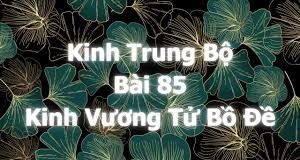 Trung Bộ Kinh – Bài Kinh Số 85 – Bồ Đề Vương Tử