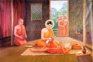 Đức Phật thăm Tỳ kheo đang bệnh Đức Phật thăm Tỳ kheo đang bệnh