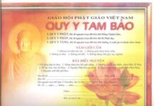 Bản Văn Quy y Tam Bảo Mới Của Giáo Hội Phật Giáo Việt Nam