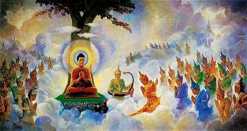 Chư Thiên nghe pháp - Tranh PGNN Chư Thiên nghe pháp - Tranh PGNN