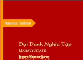 Đại Danh Nghĩa Tập – Danh Mục Thuật Ngữ Phật Học Nền Tảng Tạng – Phạn – Việt – Hoa | Chủ Biên – Tuệ Sỹ Soạn Tập – Võ Quang Nhân