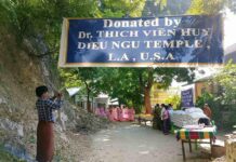 Tăng Đoàn GHPGVNTN Hải Ngoại và Hoa Sen Việt cúng dường $20,000 cứu trợ Myanmar sau trận động đất 7.7 độ Richter