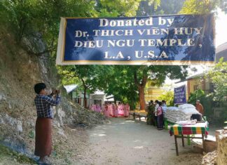 Tăng Đoàn GHPGVNTN Hải Ngoại và Hoa Sen Việt cúng dường $20,000 cứu trợ Myanmar sau trận động đất 7.7 độ Richter