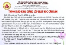 THÔNG BÁO KHAI GIẢNG LỚP LUẬT HỌC CĂN BẢN ONLINE – THÁNG 11/2025