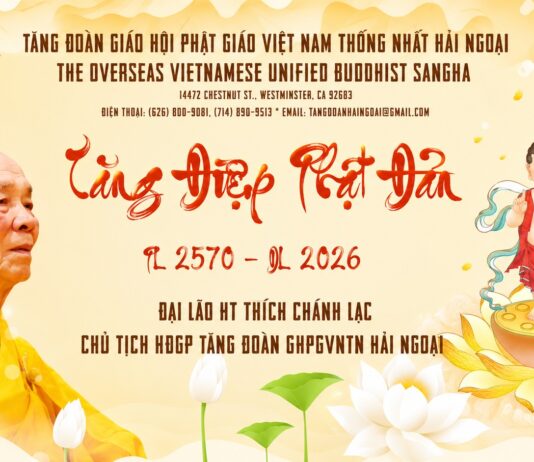 TĂNG ĐIỆP PHẬT ĐẢN PL 2570 – DL 2026