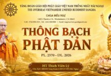 THÔNG BẠCH PHẬT ĐẢN PL 2570 – DL 2027