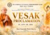 VESAK PROCLAMATION PL. 2570 – DL. 2026