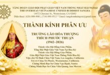 Tăng Đoàn GHPGVNTN Hải Ngoại: Thành Kính Phân Ưu Trưởng Lão Hòa Thượng Thích Phước Thuận Viên Tịch