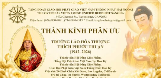 Tăng Đoàn GHPGVNTN Hải Ngoại: Thành Kính Phân Ưu Trưởng Lão Hòa Thượng Thích Phước Thuận Viên Tịch